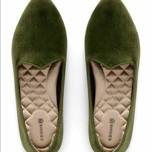 NIB! Birdies The Heron Olive Velvet in box w/bag